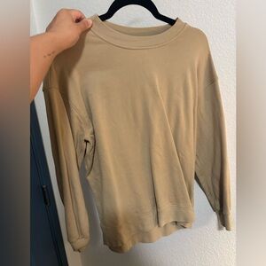 lululemon athletica Beige Crew Neck Sweater